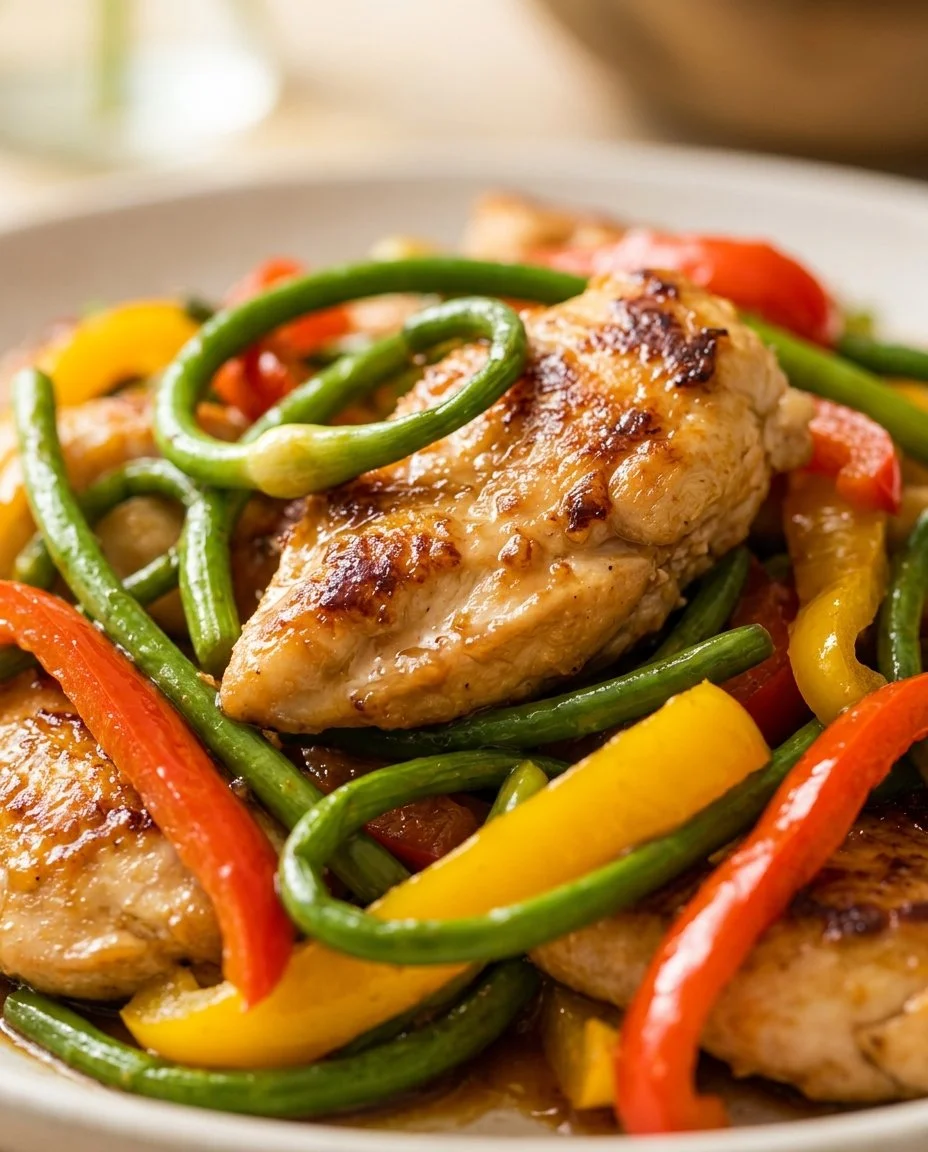 Garlic Scapes Chicken Stir Fry