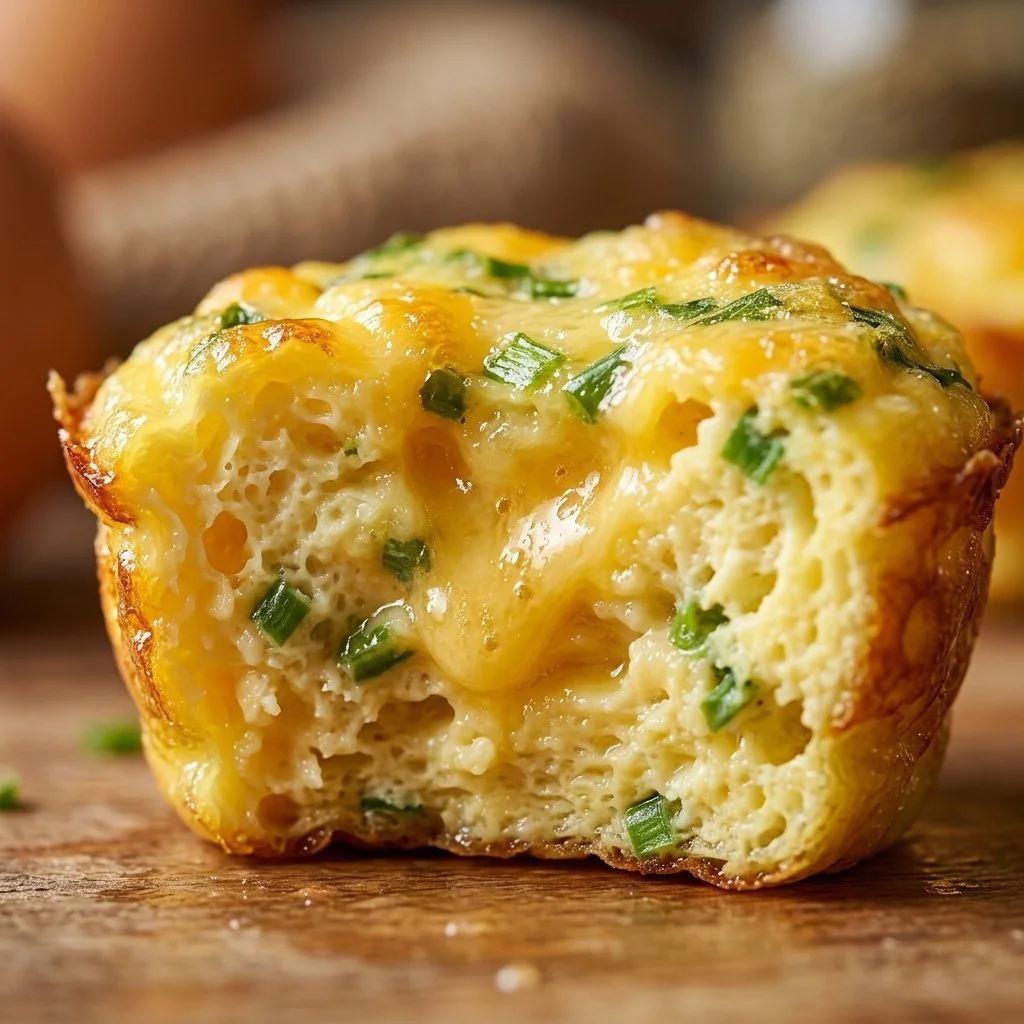 Garlic Scapes Egg Bites Starbucks copycat recipe served on a plate
