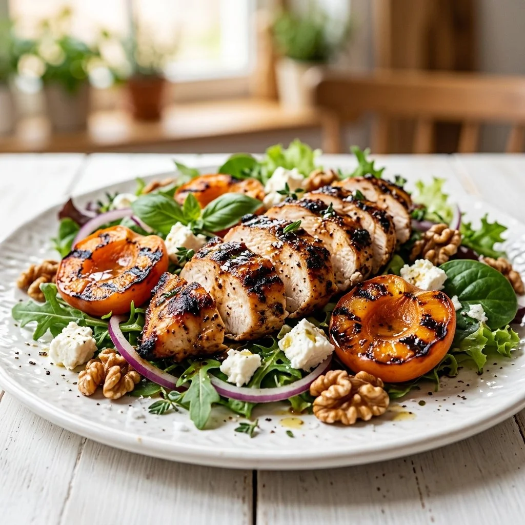 Grilled Chicken Salad with Apricots