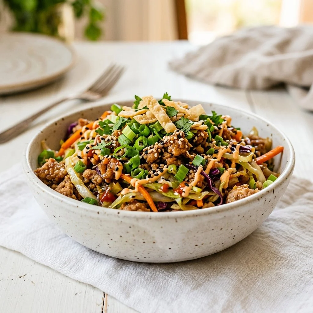 High-Protein Egg Roll in a Bowl