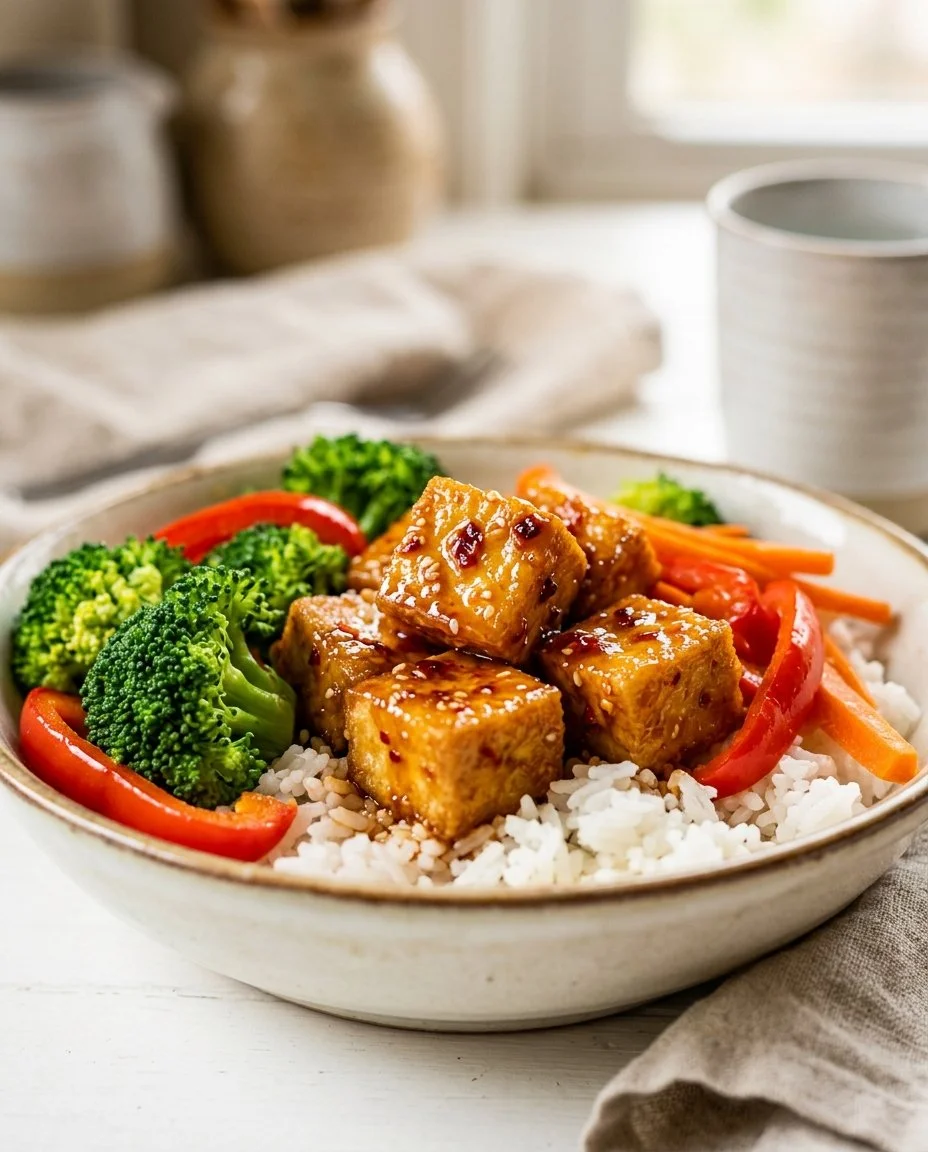 Honey Sriracha Tofu Bowls