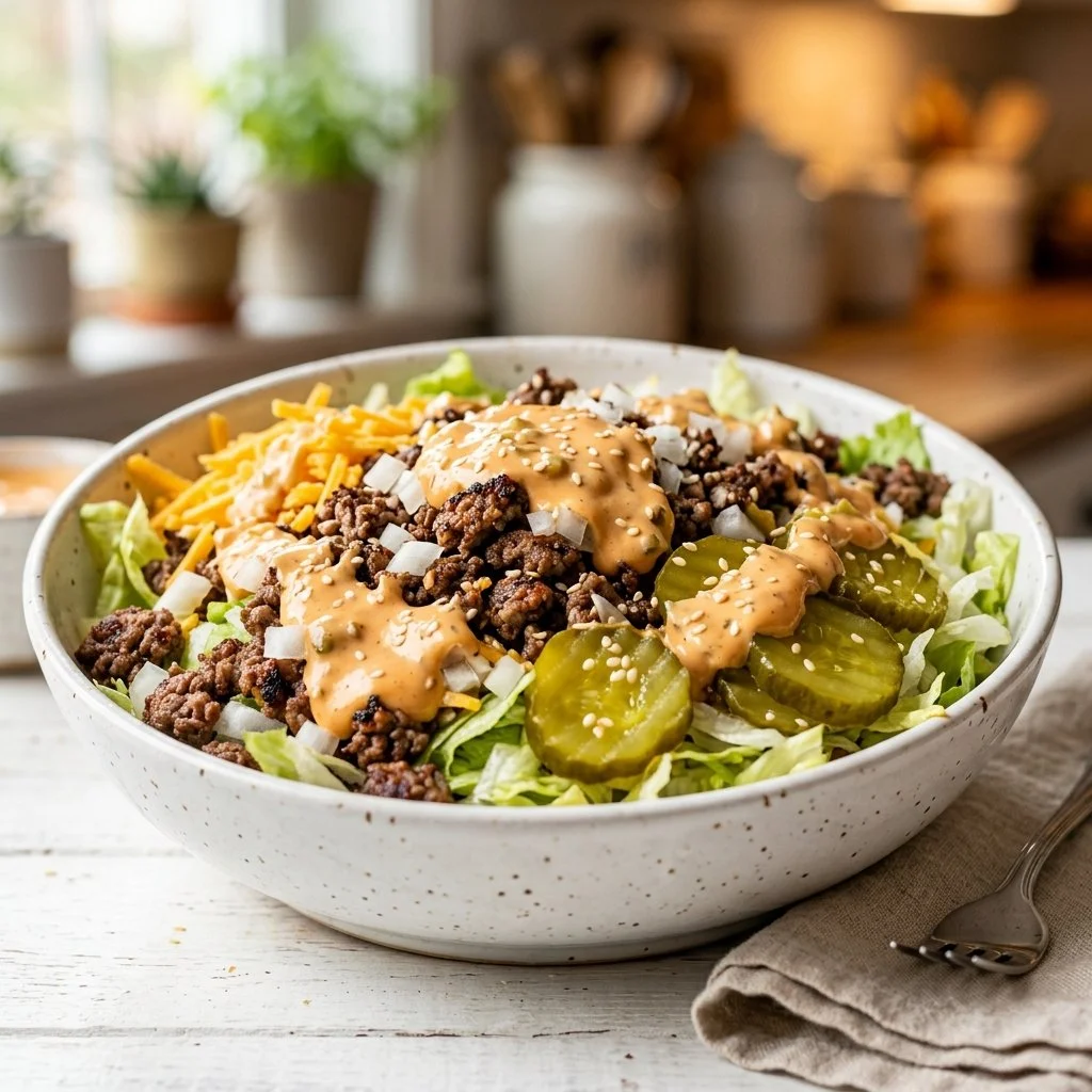 Keto Big Mac Salad Bowl Recipe