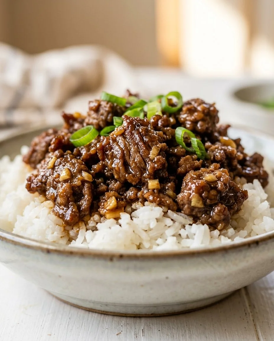 Korean Ground Beef Bowls Recipe