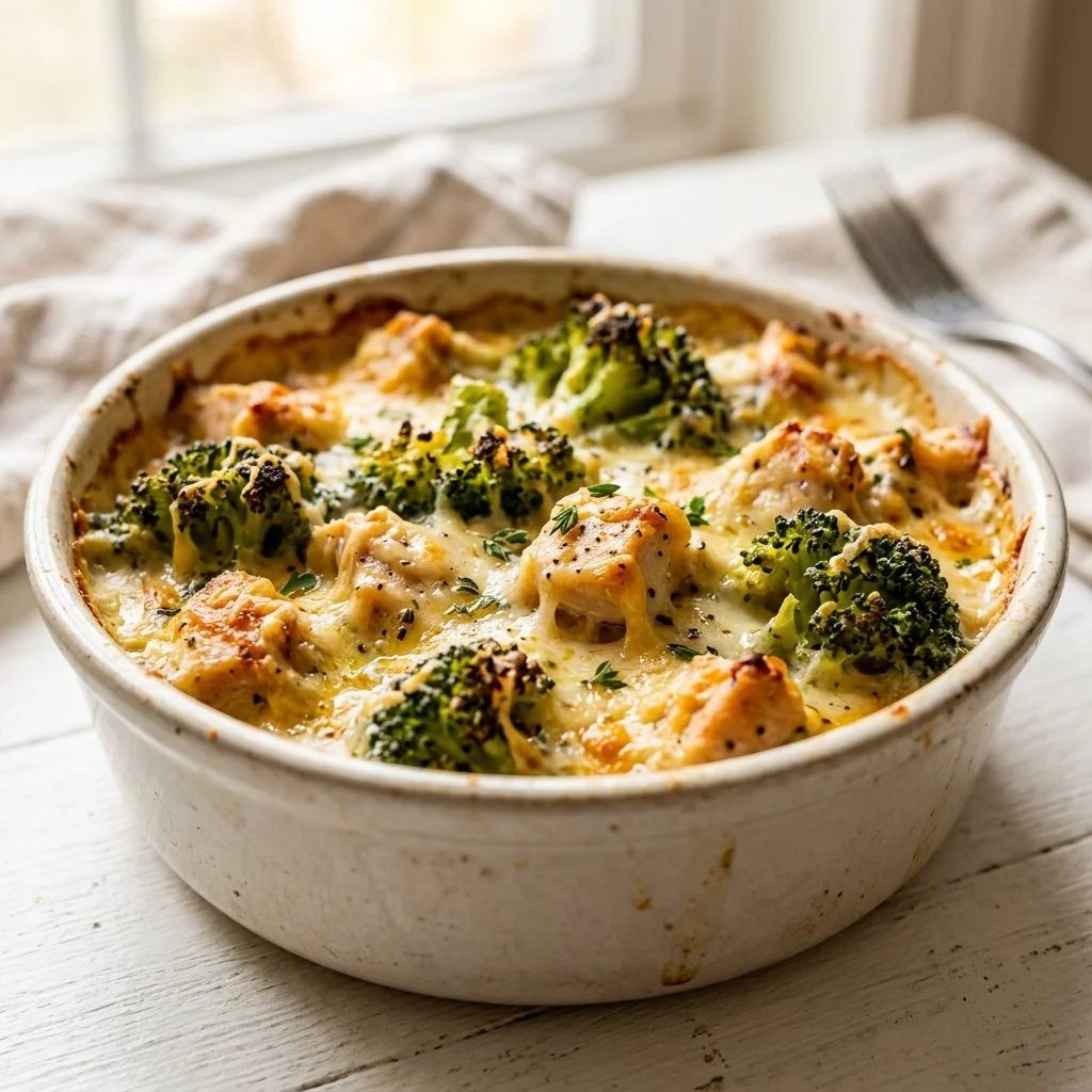 Low-Carb Creamy Broccoli Chicken Bake