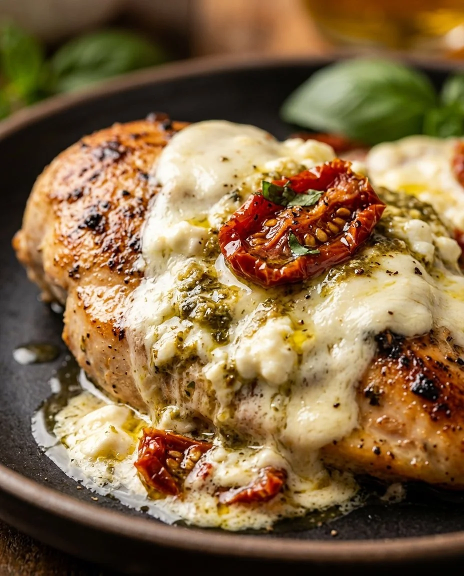 Delicious Marry Me Chicken served with cottage cheese and garnished for a perfect meal.