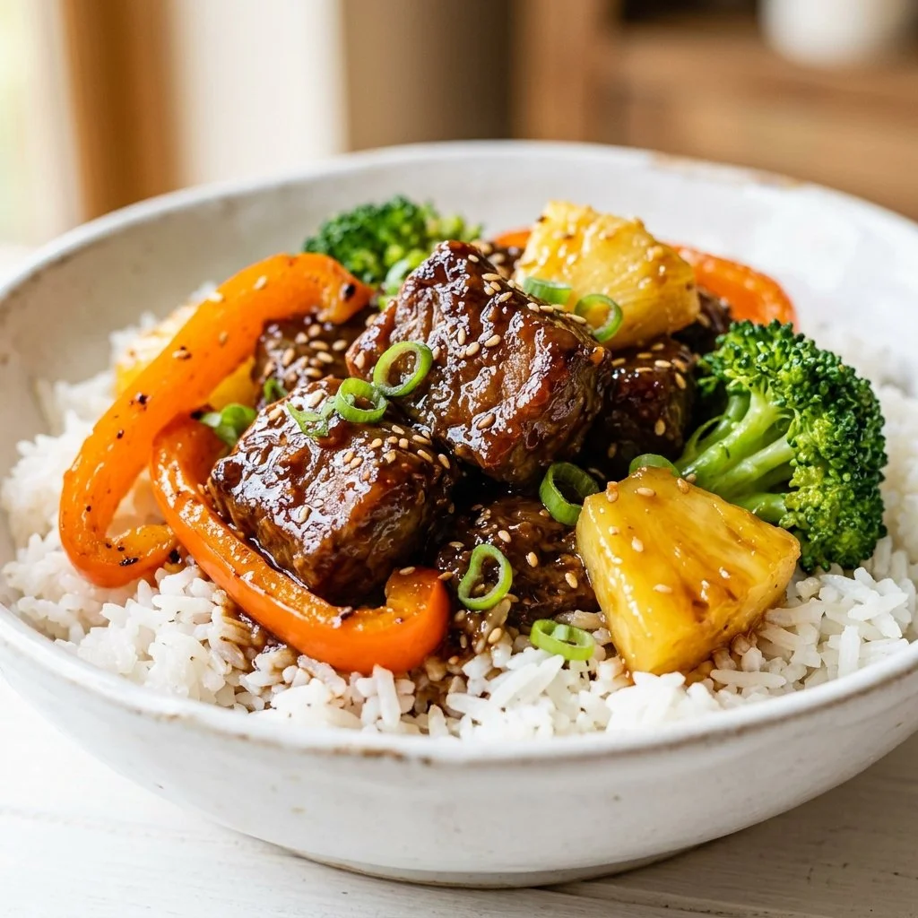Meal-Prep Hawaiian Teriyaki Beef Bowls