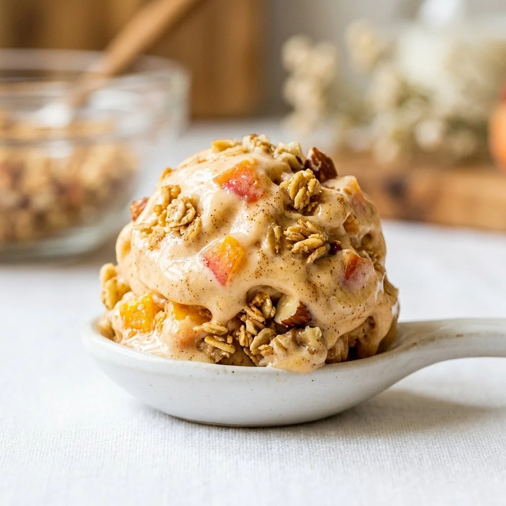 Peach Crisp Protein Ice Cream