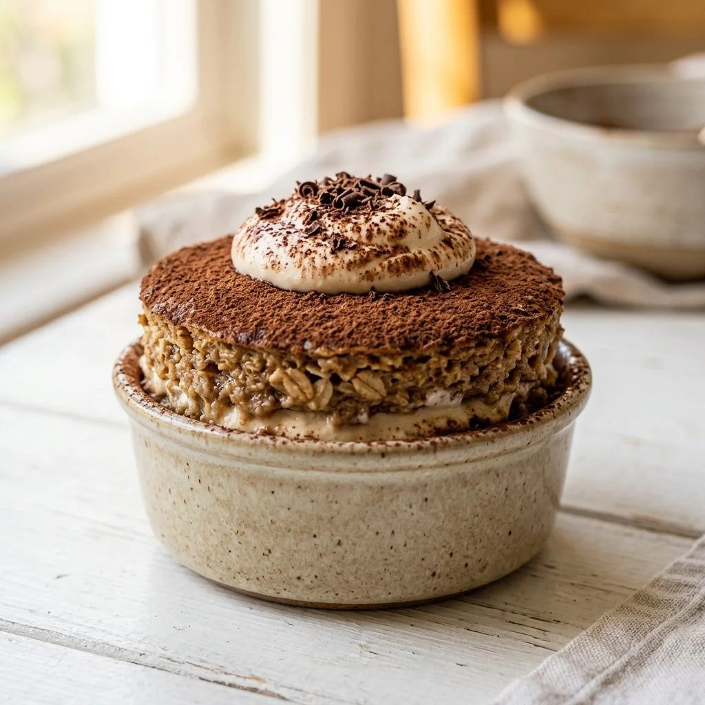 Protein Baked Oats Tiramisu Recipe