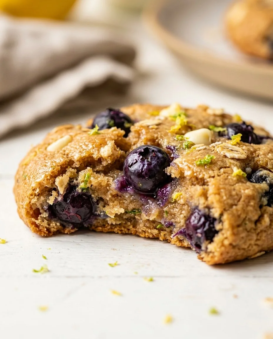 Protein Lemon Blueberry Summer Cookies