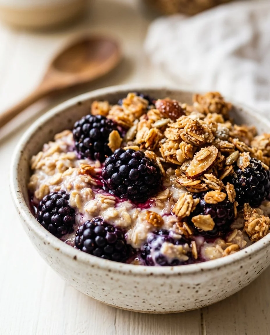 Protein-Packed Blackberry Oats Crisp