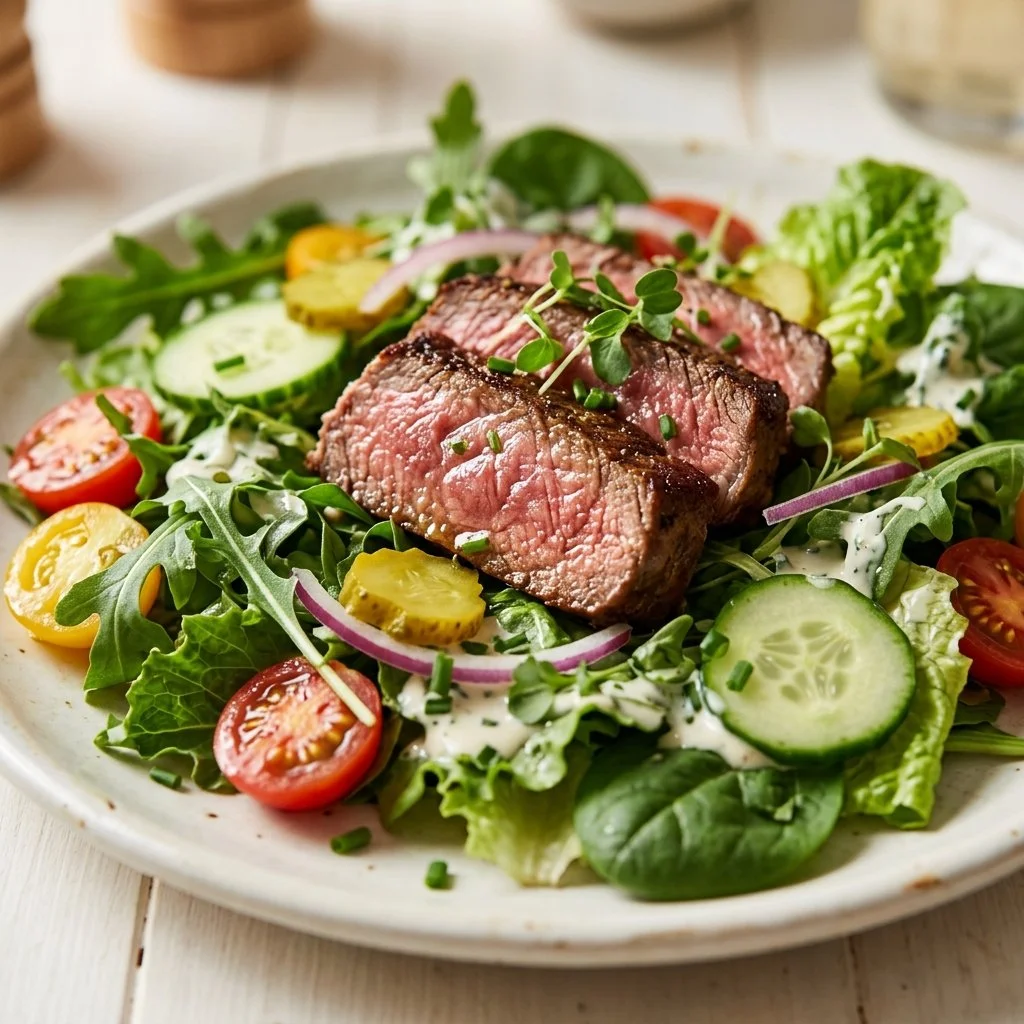 Steak Salad with Pickled Ranch