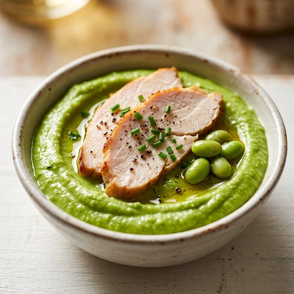 Turkey-Infused Edamame Hummus