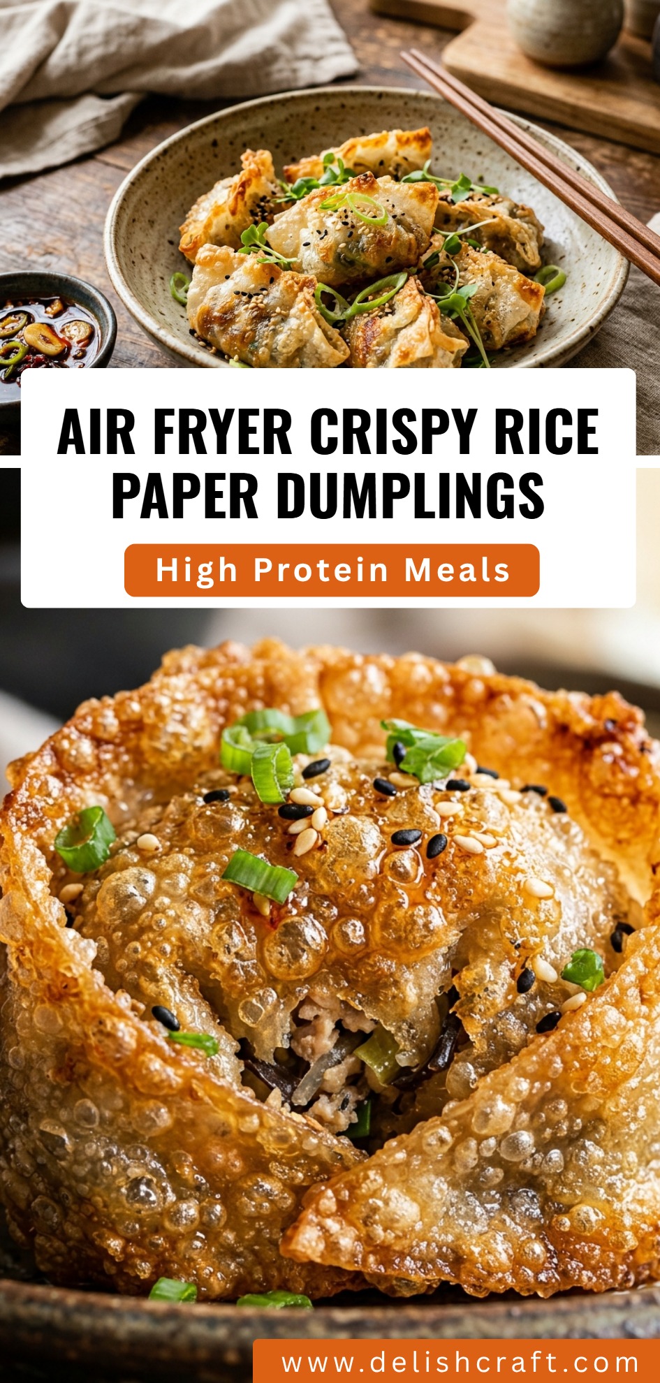 Air Fryer Crispy Rice Paper Dumplings
