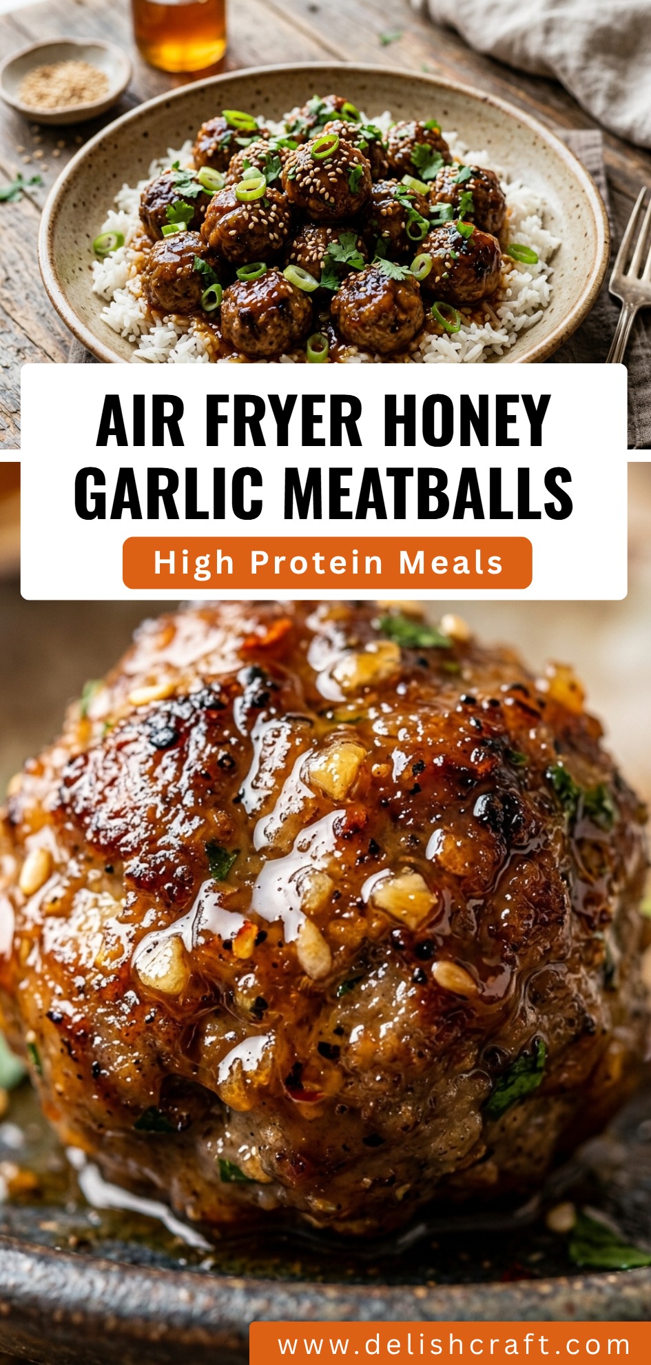 Air Fryer Honey Garlic Meatballs