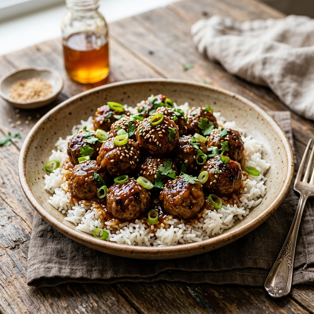 Air Fryer Honey Garlic Meatballs