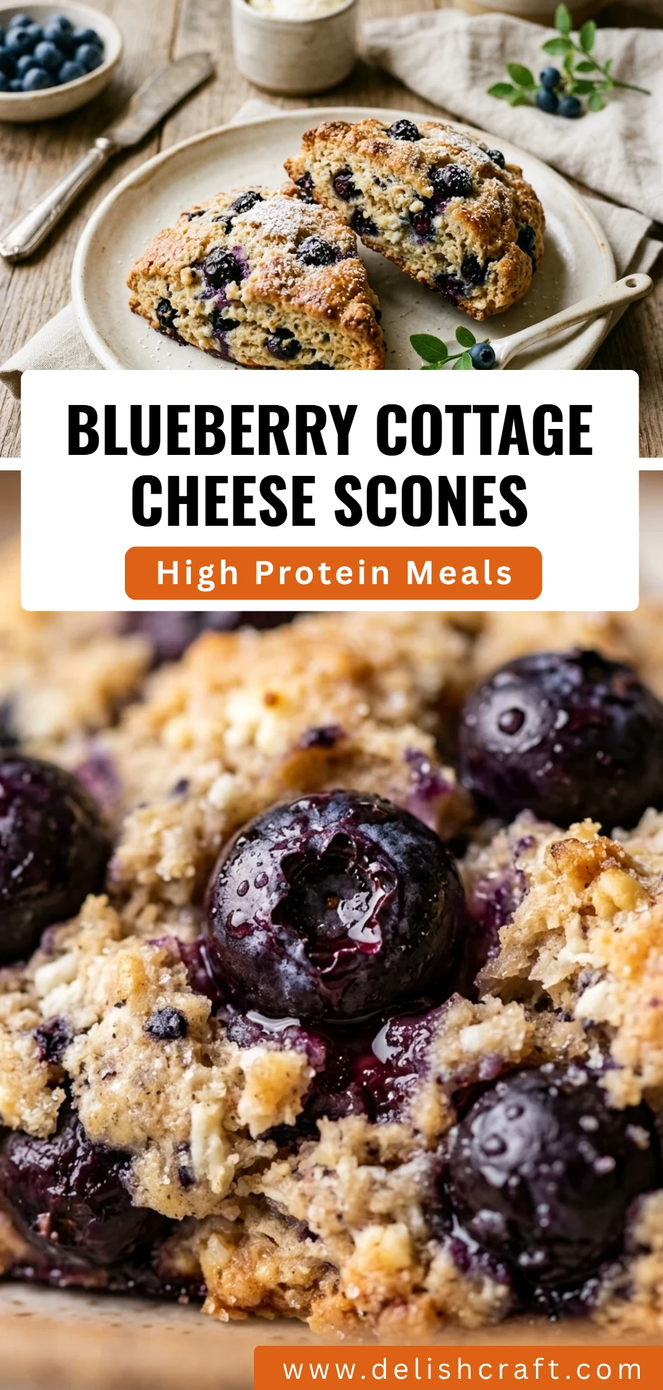 Blueberry Cottage Cheese Scones