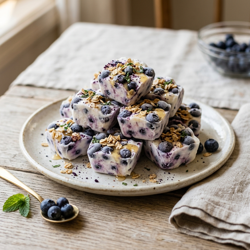 Blueberry Yogurt Clusters Frozen