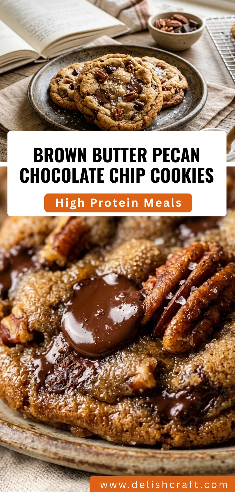 Brown Butter Pecan Chocolate Chip Cookies