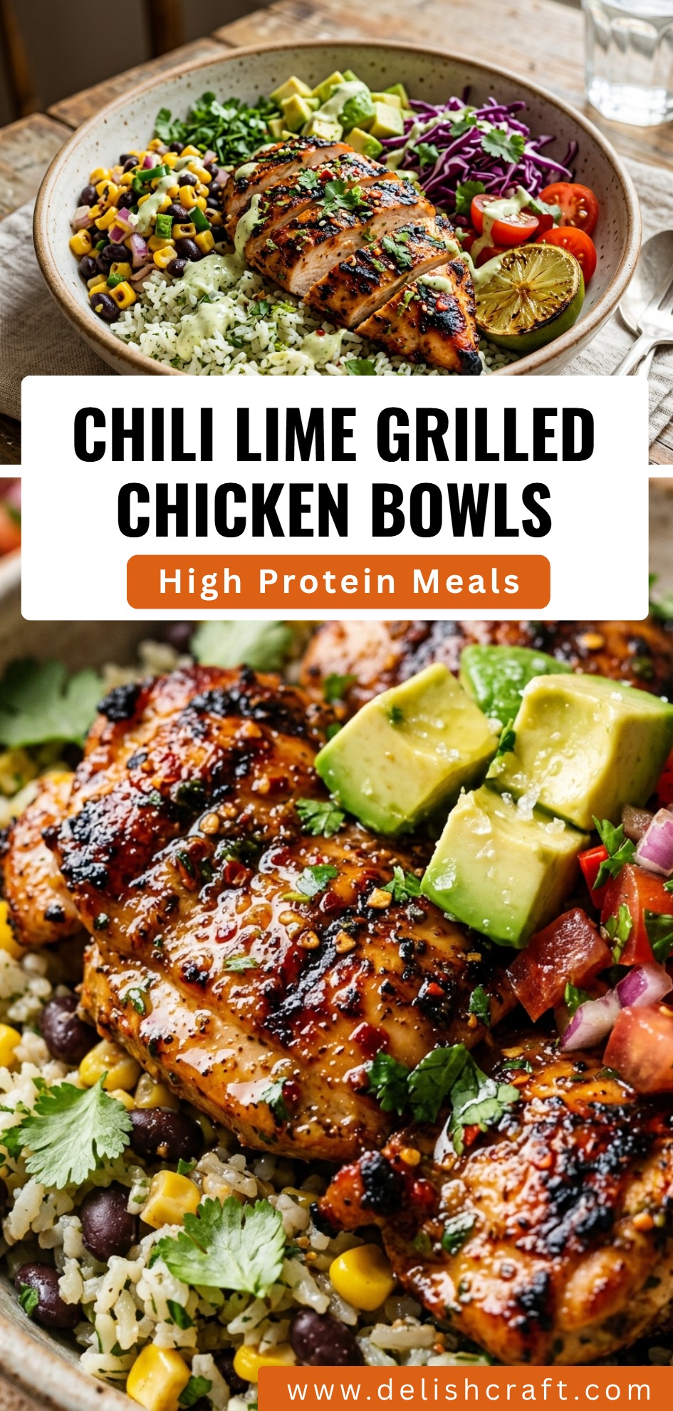Chili Lime Grilled Chicken Bowls