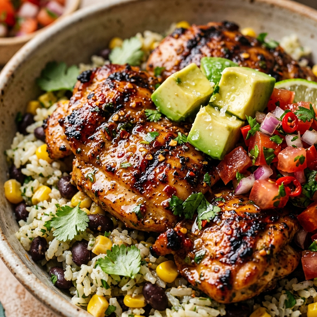 Chili Lime Grilled Chicken Bowls