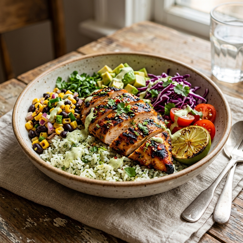 Chili Lime Grilled Chicken Bowls