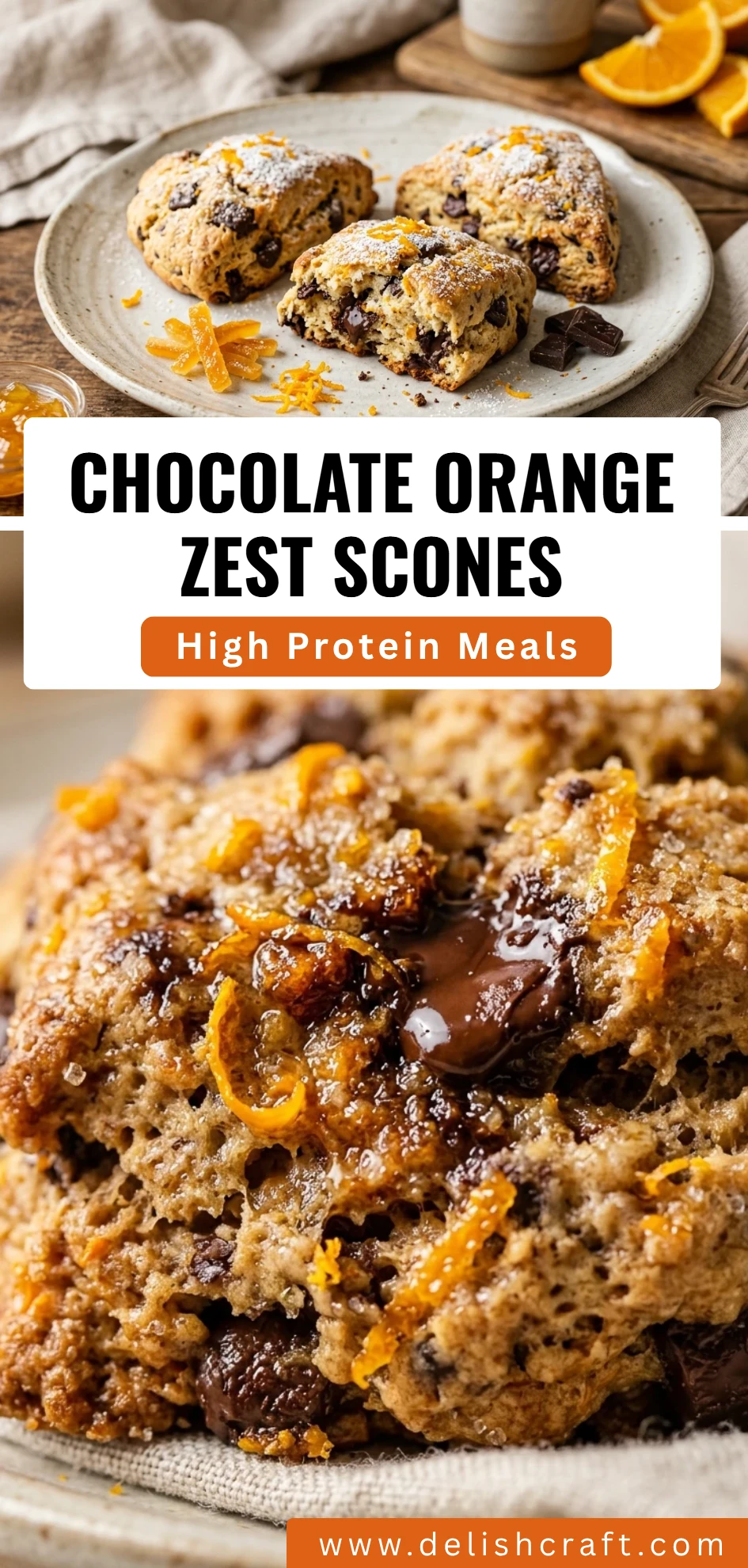 Chocolate Orange Zest Scones