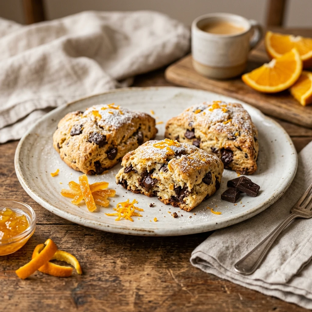 Chocolate Orange Zest Scones