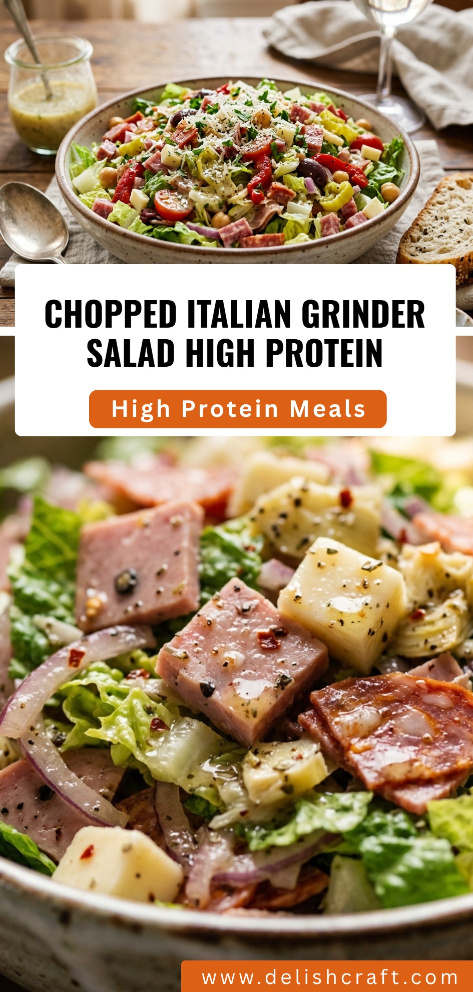Chopped Italian Grinder Salad High Protein