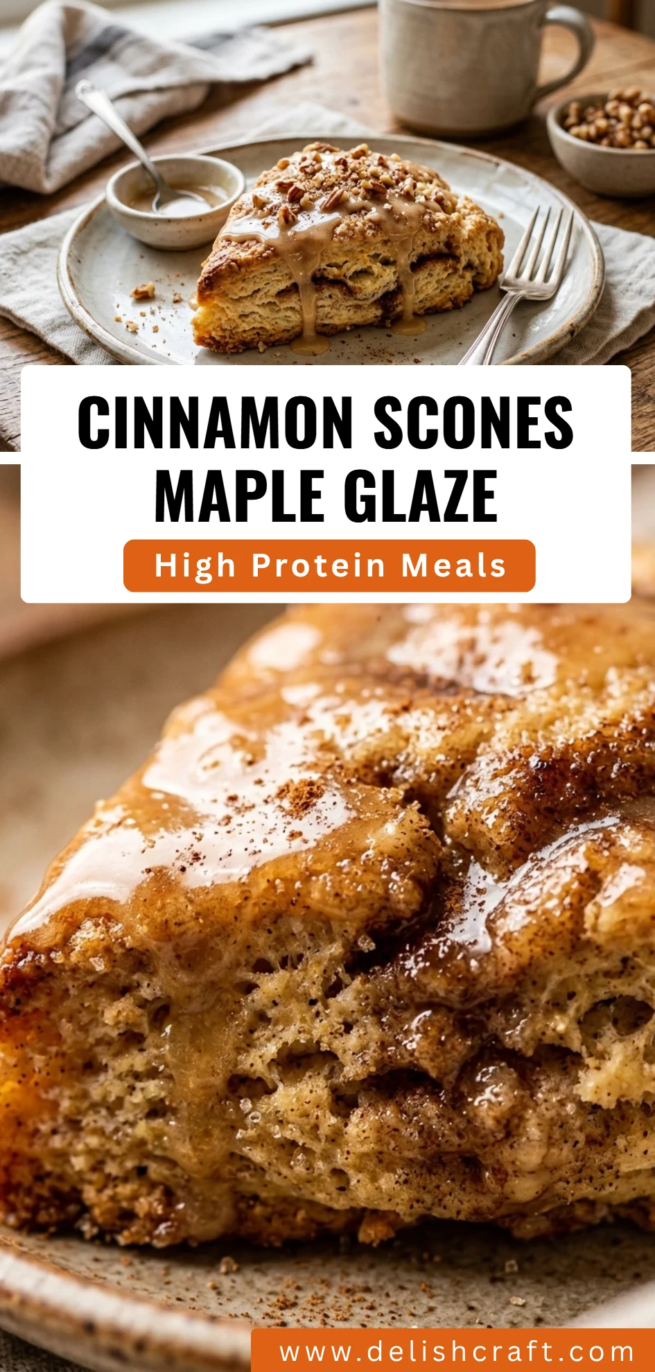 Cinnamon Scones Maple Glaze