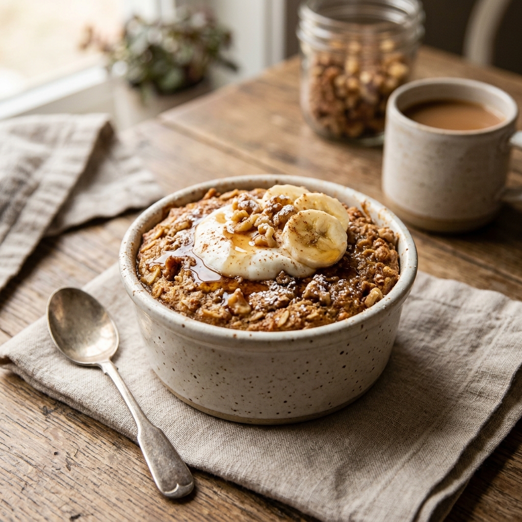 Cottage Cheese Banana Bread Baked Oats