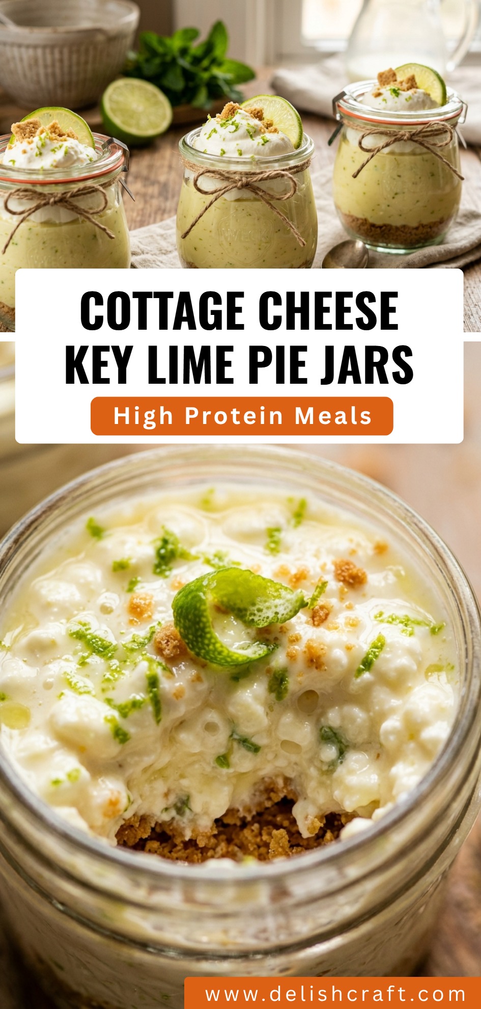 Cottage Cheese Key Lime Pie Jars
