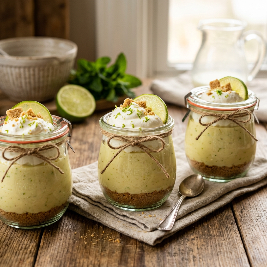 Cottage Cheese Key Lime Pie Jars