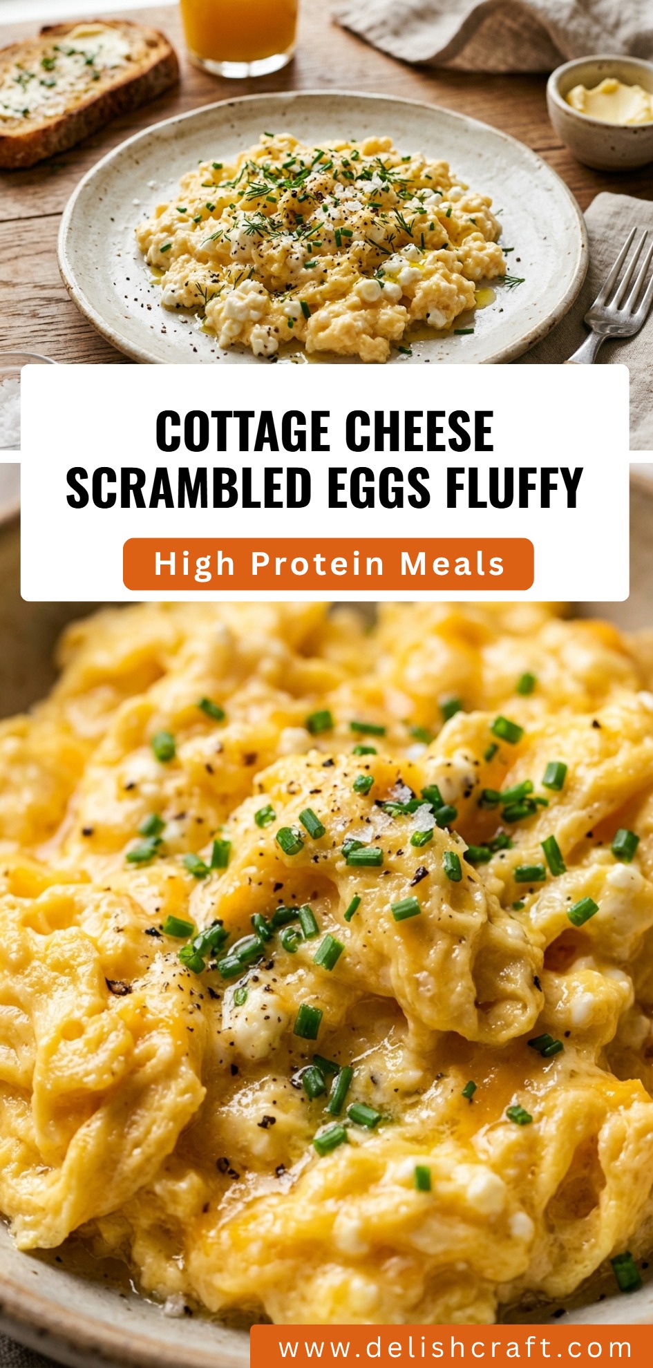Cottage Cheese Scrambled Eggs Fluffy