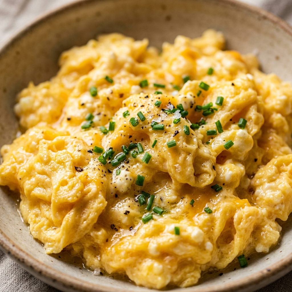 Cottage Cheese Scrambled Eggs Fluffy