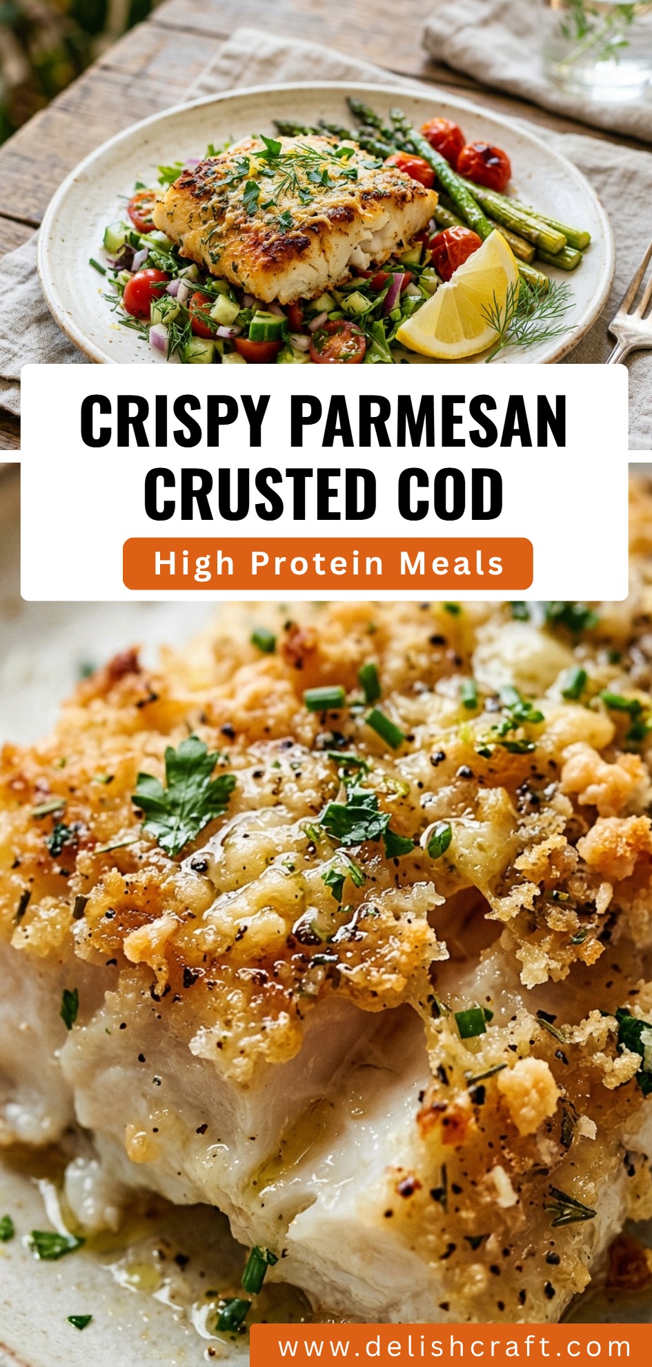 Crispy Parmesan Crusted Cod