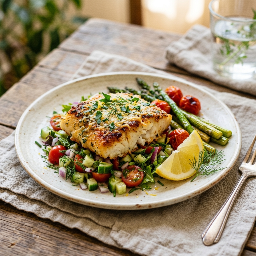Crispy Parmesan Crusted Cod