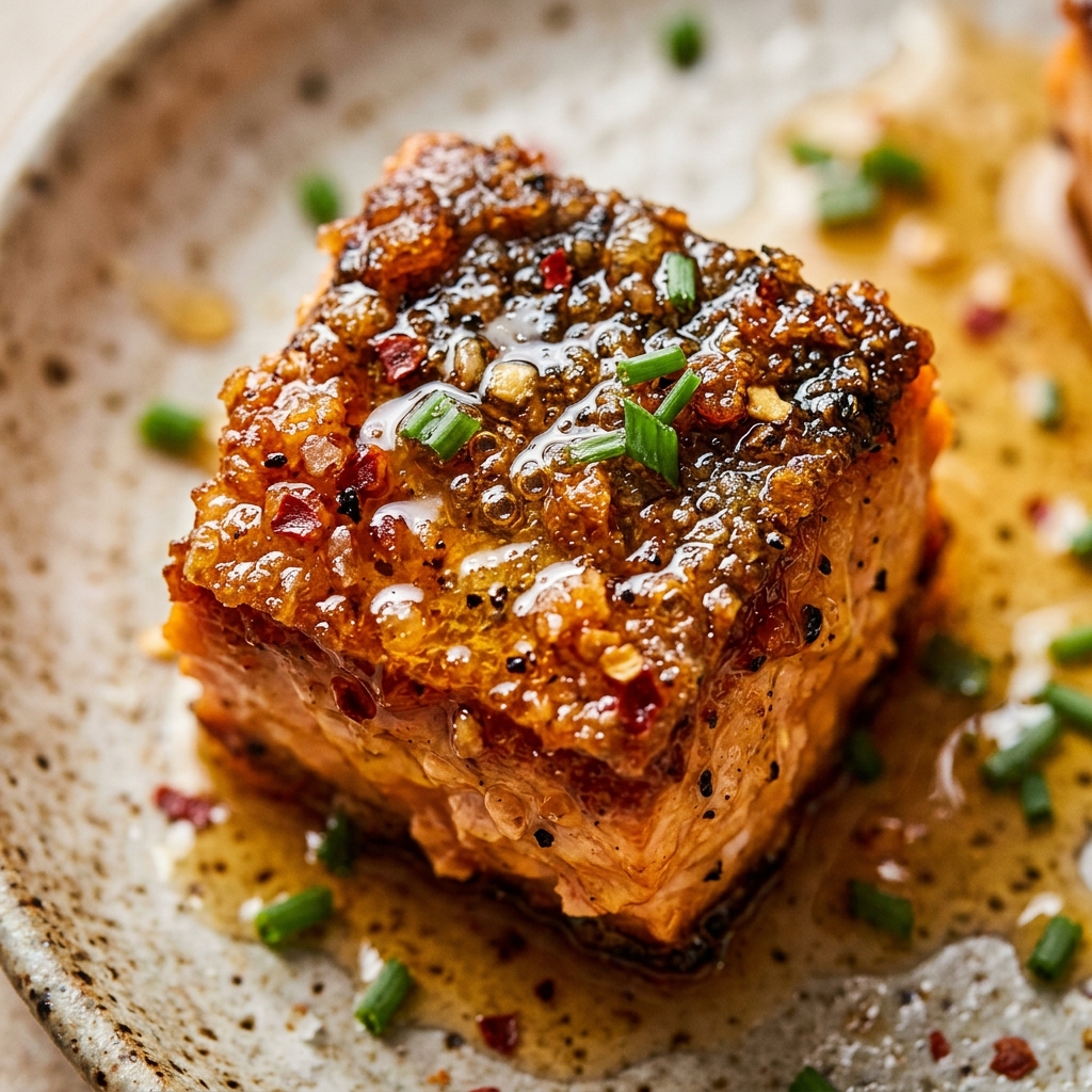 Crispy Salmon Bites Hot Honey