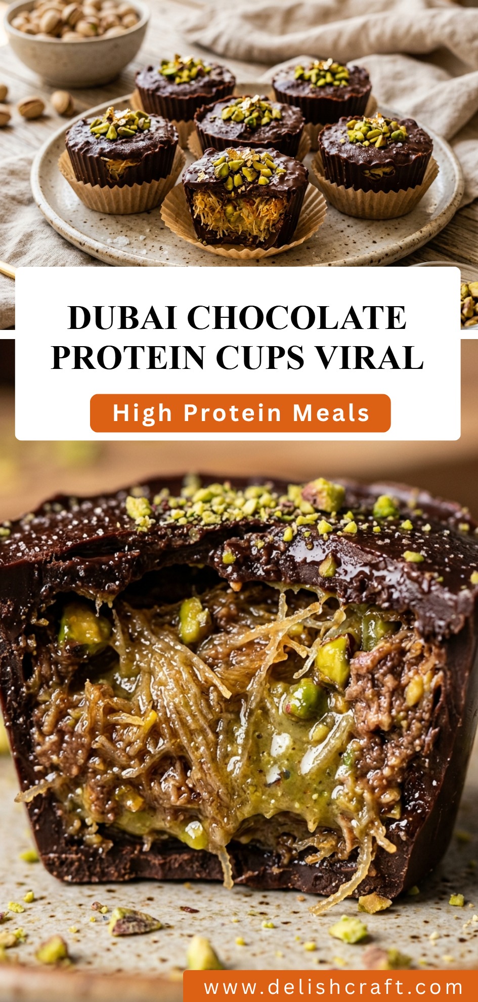 Dubai Chocolate Protein Cups Viral