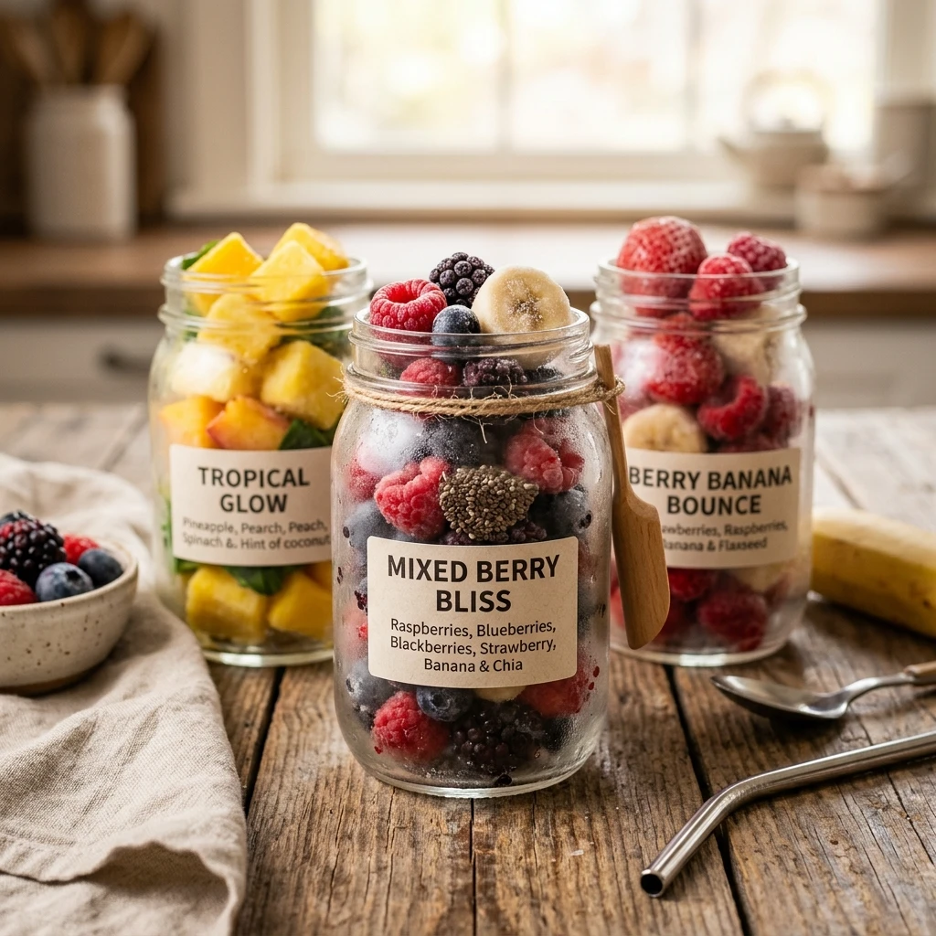 Freezer Mixed Fruit Smoothie Packs