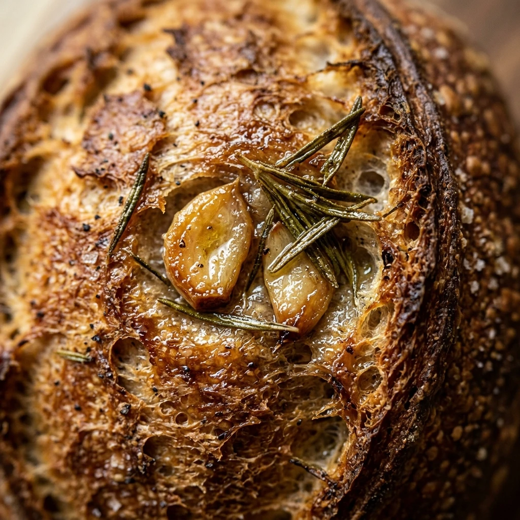Garlic Rosemary Sourdough Bread