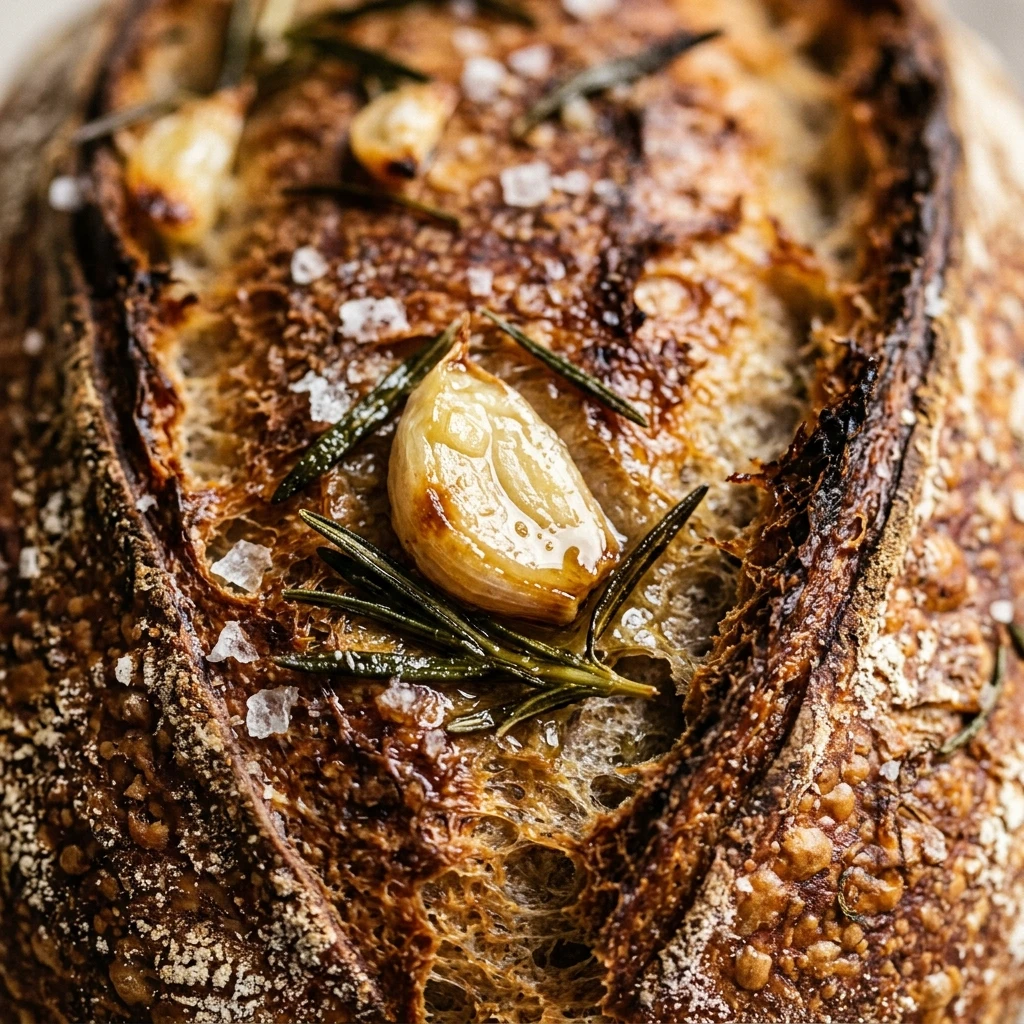 Garlic Rosemary Sourdough Loaf