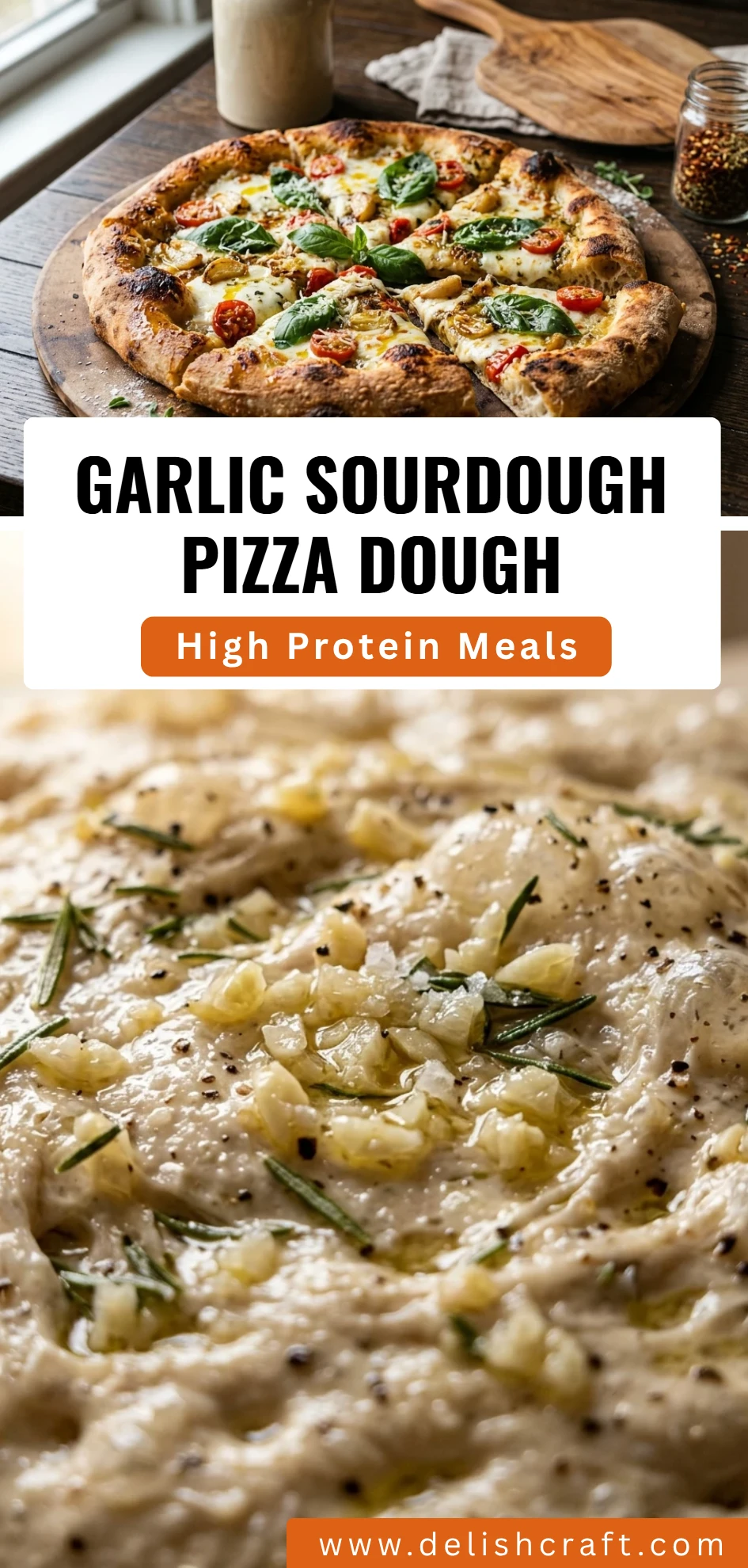 Garlic Sourdough Pizza Dough