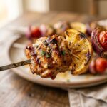 Grilled Lemon Garlic Chicken Kabobs