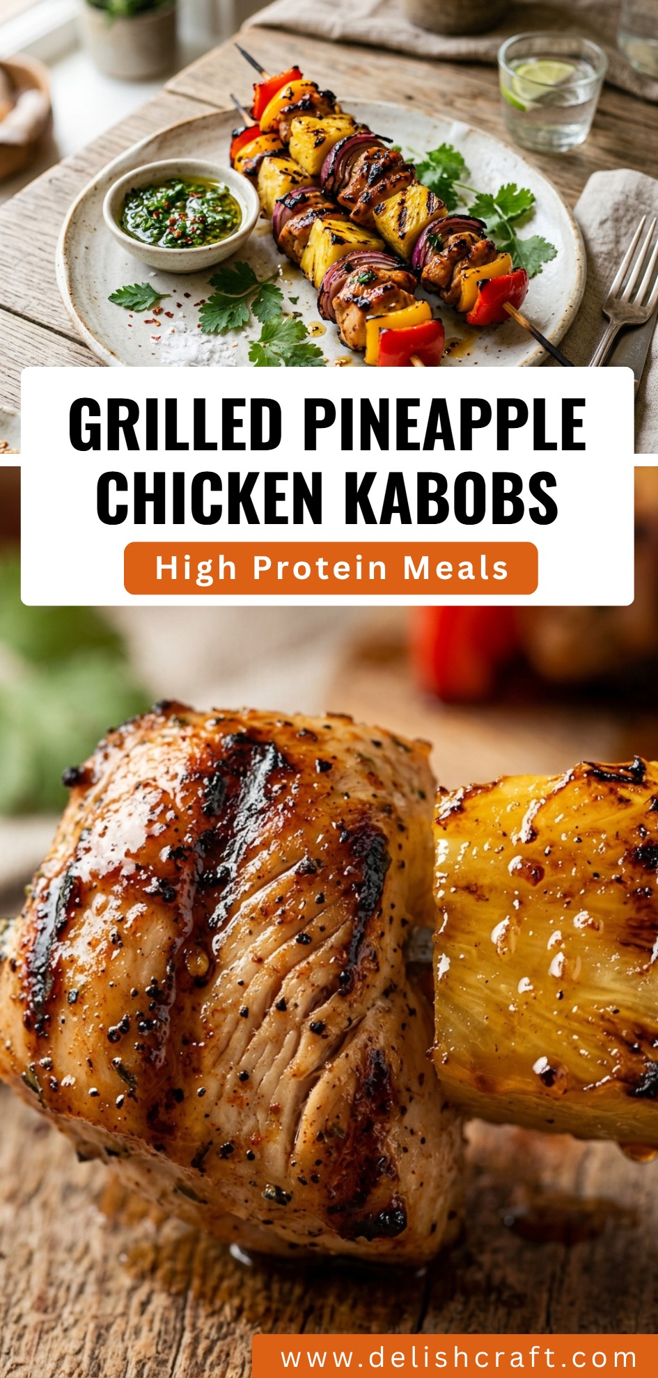 Grilled Pineapple Chicken Kabobs