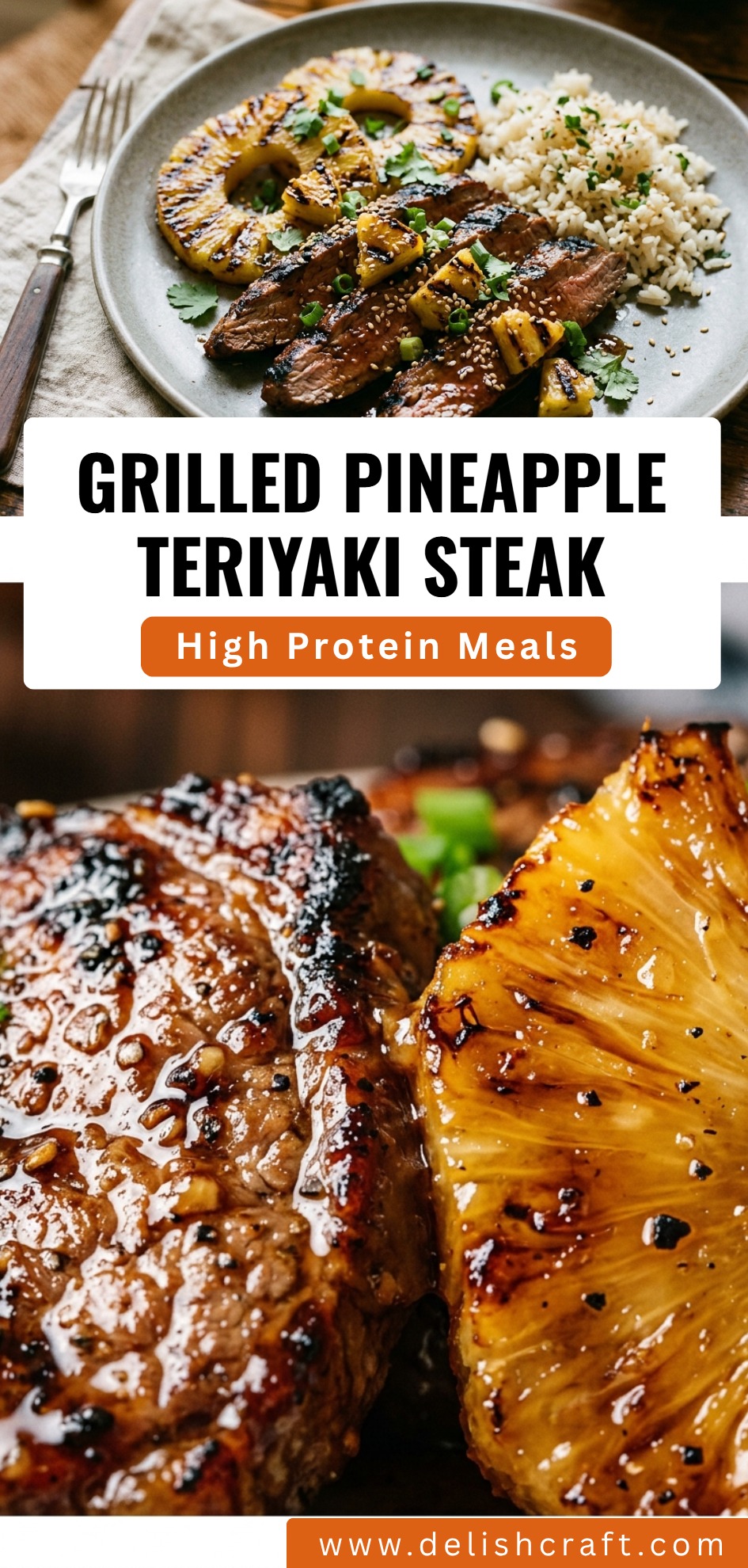Grilled Pineapple Teriyaki Steak