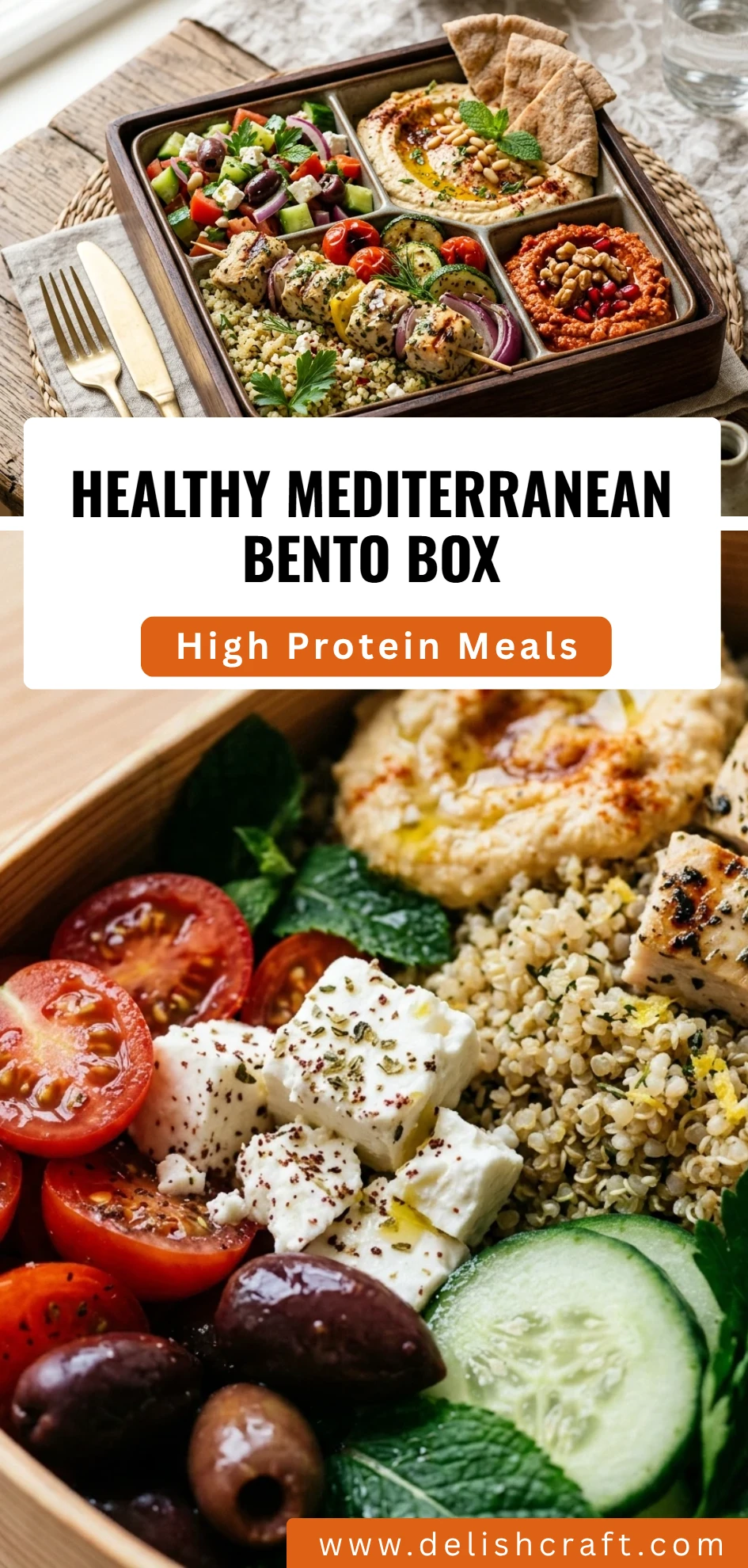 Healthy Mediterranean Bento Box