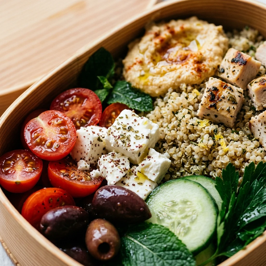 Healthy Mediterranean Bento Box