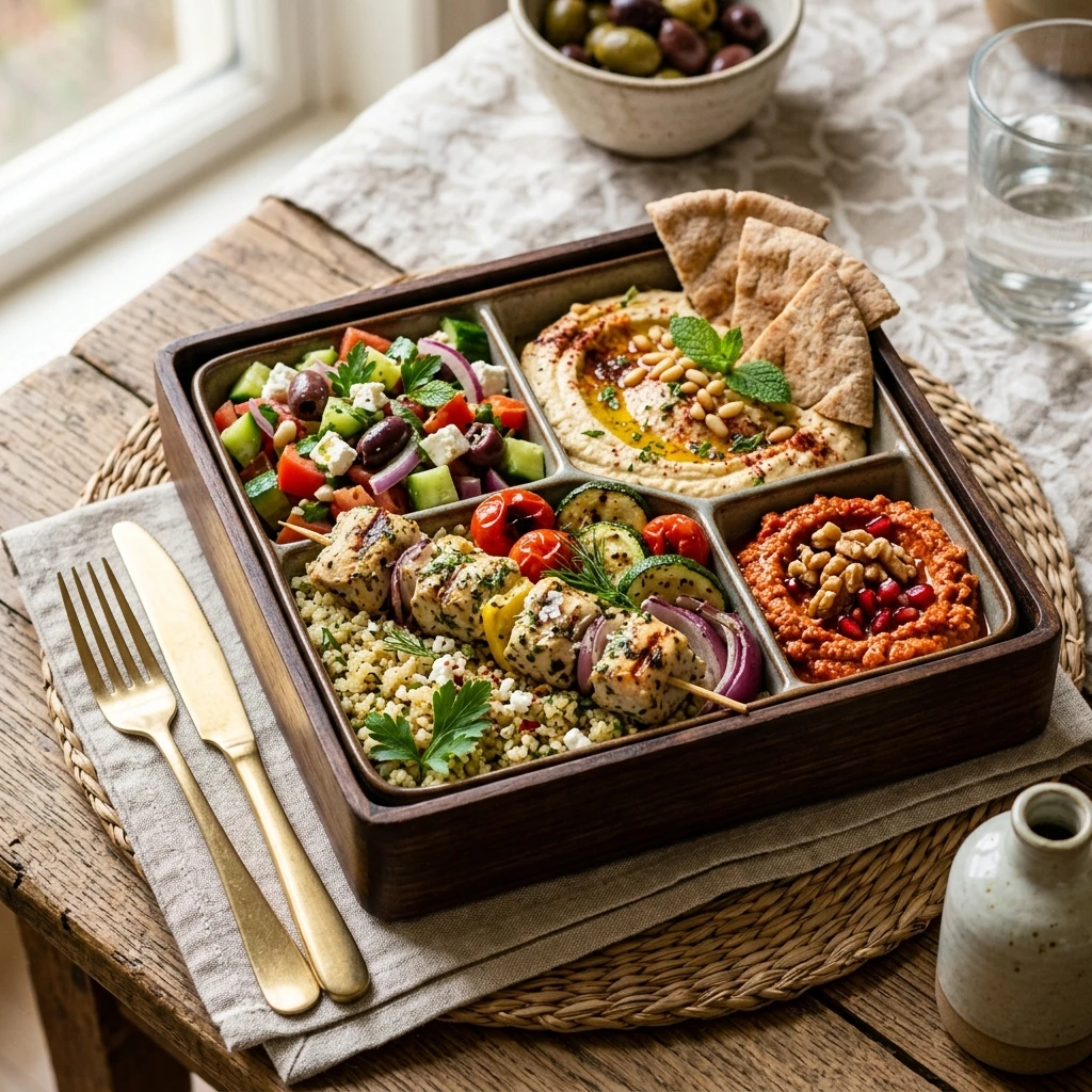 Healthy Mediterranean Bento Box