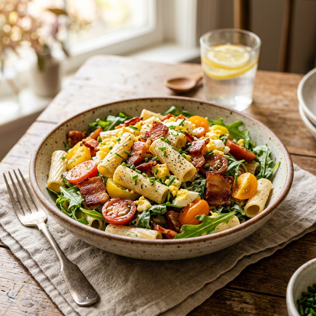 High Protein BLT Pasta Salad