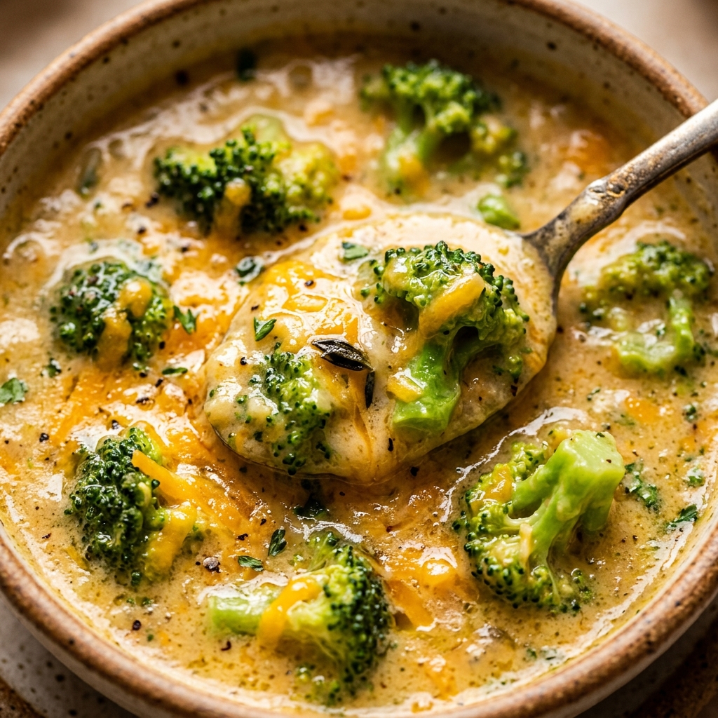 High Protein Broccoli Cheddar Soup